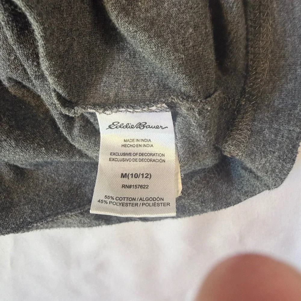Eddie Bauer Kids Adventure Is Out There Graphic Tee Charcoal Grey M 10/12